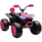 Quad Eléctrico para Niños de 3-8 Años 24V con 2 Motores Velocidad hasta 6,5 km/h Ruedas con Suspensión Rosa
