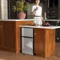Mini Nevera Silenciosa 88 L Clase E Bajo Encimera Temperatura Regulable 5 Niveles Puerta Reversible Luz Interior Negro