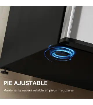 Mini Nevera Silenciosa 88 L Clase E Bajo Encimera Temperatura Regulable 5 Niveles Puerta Reversible Luz Interior Negro