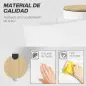 Cubo de Basura Cocina 30L con Pedal Tapa de Bambú de Cierre Suave y Cubo Extraíble para Dormitorio Oficina Salón Blanco
