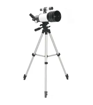 Telescopio Refractor Astronómico para Adultos y Principiantes Apertura 70 mm con Lente Barlow Trípode Ajustable Blanco