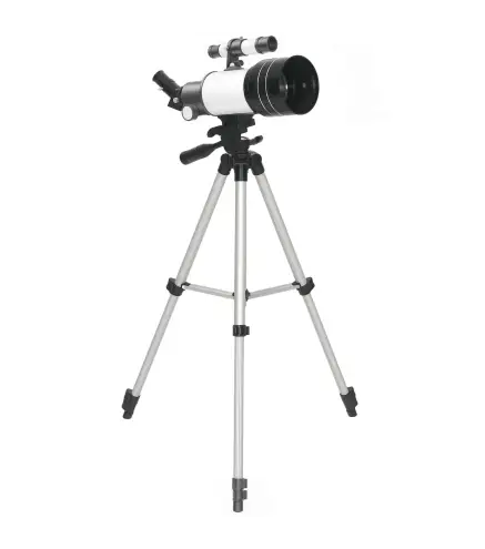 Telescopio Refractor Astronómico para Adultos y Principiantes Apertura 70 mm con Lente Barlow Trípode Ajustable Blanco
