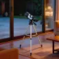 Telescopio Refractor Astronómico para Adultos y Principiantes Apertura 70 mm con Lente Barlow Trípode Ajustable Blanco