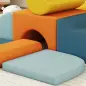 Juego de 9 Bloques de Espuma para Niños con Fundas de Terciopelo Lavables para Escalar y Gatear Multicolor