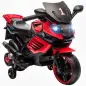 Moto Eléctrica para Niños 6V con Ruedas de Apoyo Música Faro para Niños de 18-36 Mesas Rojo
