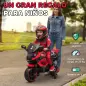 Moto Eléctrica para Niños 6V con Ruedas de Apoyo Música Faro para Niños de 18-36 Mesas Rojo