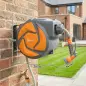 Manguera Retráctil de Pared con Carrete de 10+1 m con Retorno Enrollado Automático y Boquilla de 7 Funciones Gira 180°