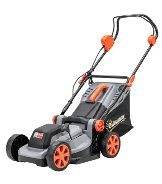 Cortacésped a Batería Inalámbrico 18V con 2 Baterías de 4Ah Ancho de Corte de 34 cm y Función de Mulching Motor 700 W