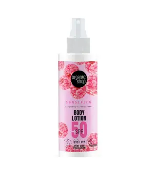 ORGANIC SHOP RASPBERRY LOCION CORPORAL SPF50 150ML