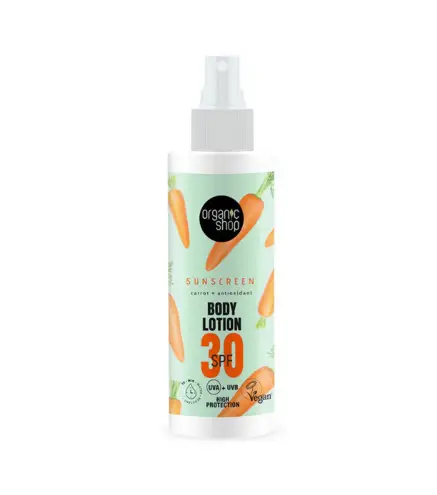 ORGANIC SHOP CARROT LOCION CORPORAL SPF30 150ML