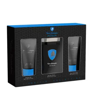 TONINO LAMBORGHINI ACQUA EAU DE TOILETTE 125ML VAPORIZADOR + GEL DE BAÑO 100ML + BALSAMO AFTER SHAVE 100ML