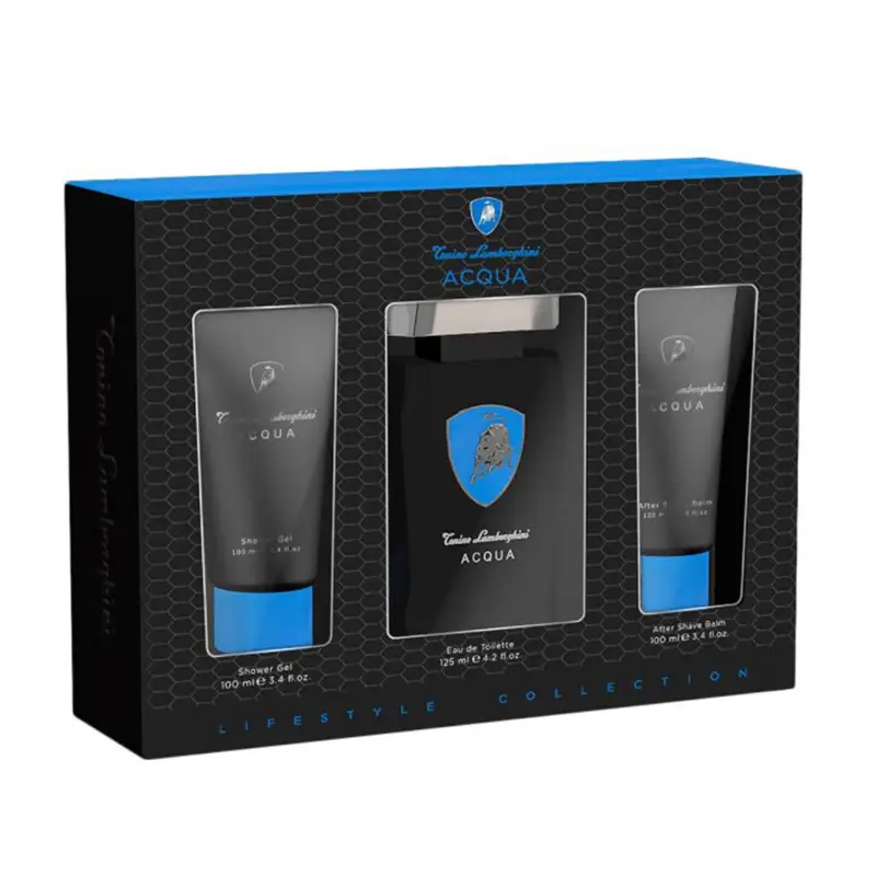 TONINO LAMBORGHINI ACQUA EAU DE TOILETTE 125ML VAPORIZADOR + GEL DE BAÑO 100ML + BALSAMO AFTER SHAVE 100ML TONINO LAMBORGHINI ACQUA EAU DE TOILETTE 125ML VAPORIZADOR + GEL DE BAÑO 100ML + BALSAMO AFTER SHAVE 100ML