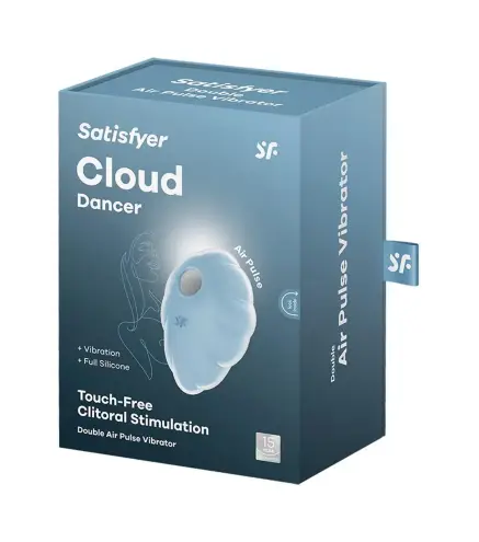 SATISFYER CLOUD DANCER CLITORAL DOUBLE AIR PULSE VIBRADOR AZUL 1UN