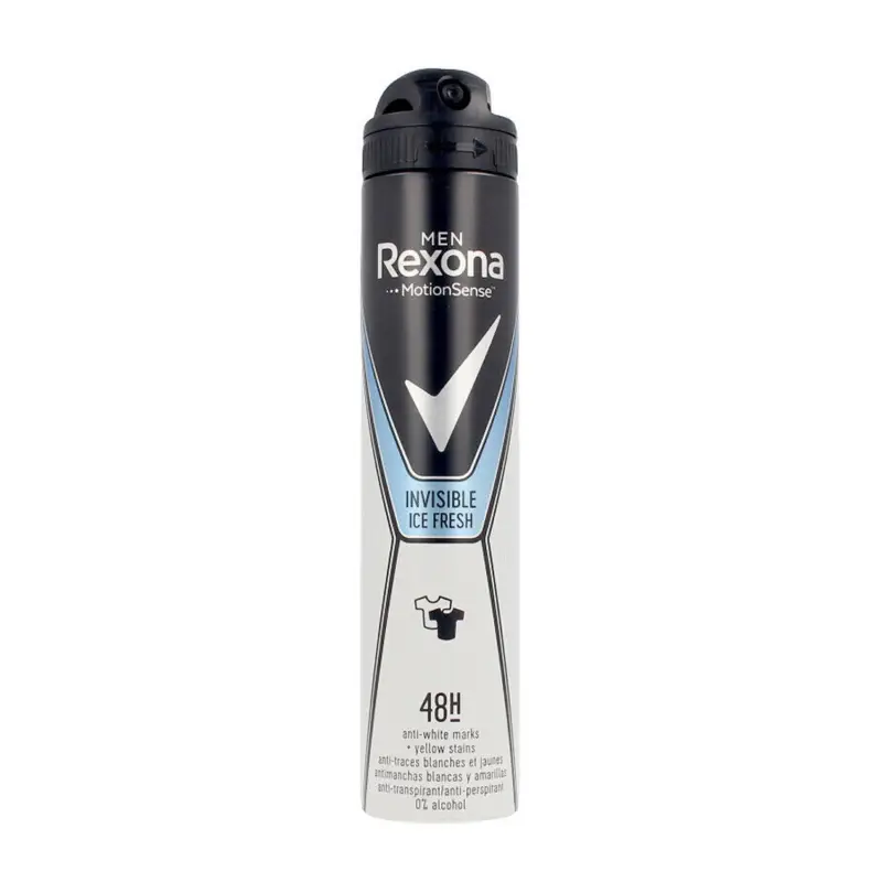 REXONA MEN INVISIBLE DESODORANTE ANTI-MANCHAS SIN ALCOHOL ICE FRESH 200ML VAPORIZADOR