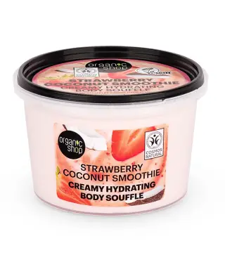 ORGANIC SHOP STRAWBERRY COCONUT SMOOTHIE CREAMY HYDRATING BODY SOUFFLE 250ML