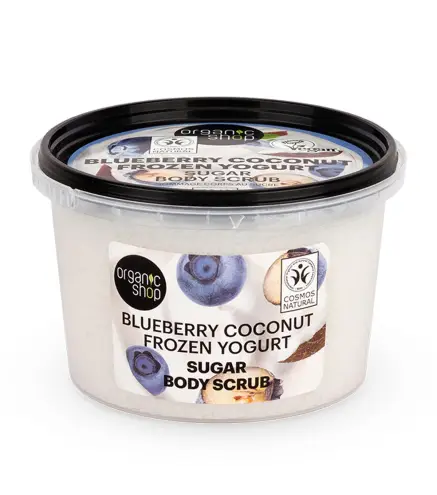 ORGANIC SHOP BLUEBERRY COCONUT FROZEN YOGURT EXFOLIANTE CORPORAL AZUCAR 250ML