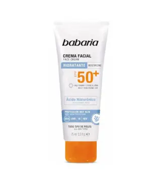 BABARIA HIDRATANTE CREMA FACIAL SPF50+ TODO TIPO DE PIEL 75ML