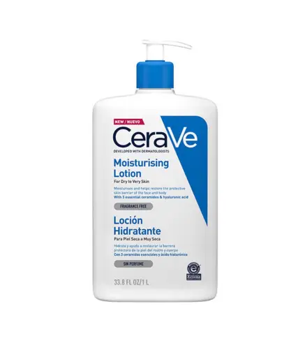 CERAVE PIEL SECA A MUY SECA LOCION HIDRATANTE SIN PERFUME 1000ML