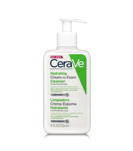 CERAVE HYDRATING CREAM-TO-FOAM LIMPIADOR 236ML