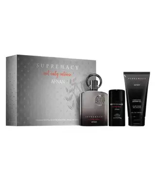 AFNAN SUPREMACY NOT ONLY INTENSE EAU DE PARFUM 100ML VAPORIZADOR + GEL DE BAÑO 100ML + DESODORANTE STICK 75ML