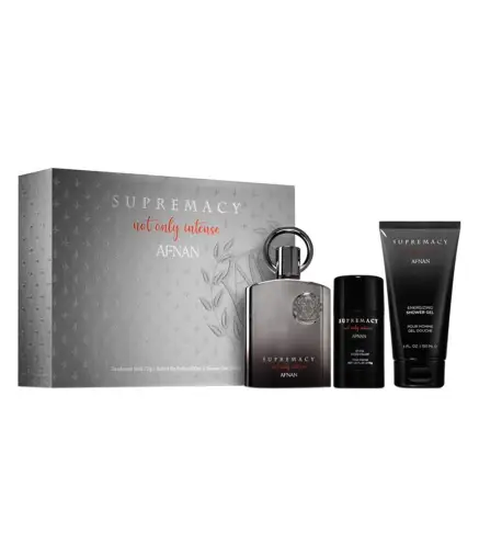 AFNAN SUPREMACY NOT ONLY INTENSE EAU DE PARFUM 100ML VAPORIZADOR + GEL DE BAÑO 100ML + DESODORANTE STICK 75ML