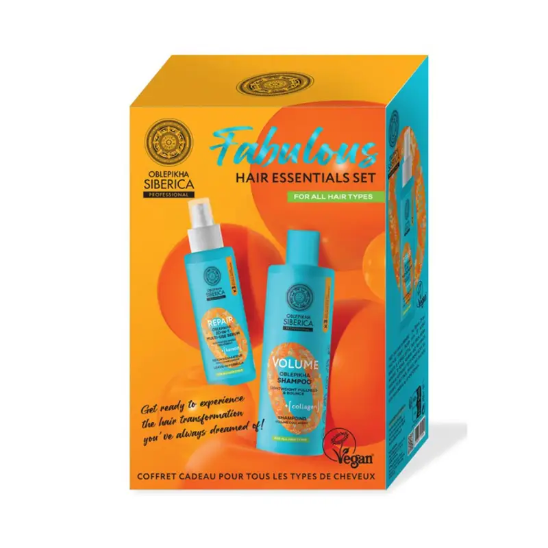 NATURA SIBERICA VOLUME+REPAIR COFFRET CHAMPU TODO TIPO DE CABELLO 200ML + ACONDICIONADOR 200ML