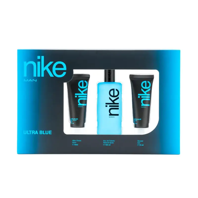 NIKE MAN ULTRA BLUE EAU DE TOILETTE 100ML VAPORIZADOR + BALSAMO AFTER SHAVE 75ML + GEL DE BAÑO 75ML NIKE MAN ULTRA BLUE EAU DE TOILETTE 100ML VAPORIZADOR + BALSAMO AFTER SHAVE 75ML + GEL DE BAÑO 75ML