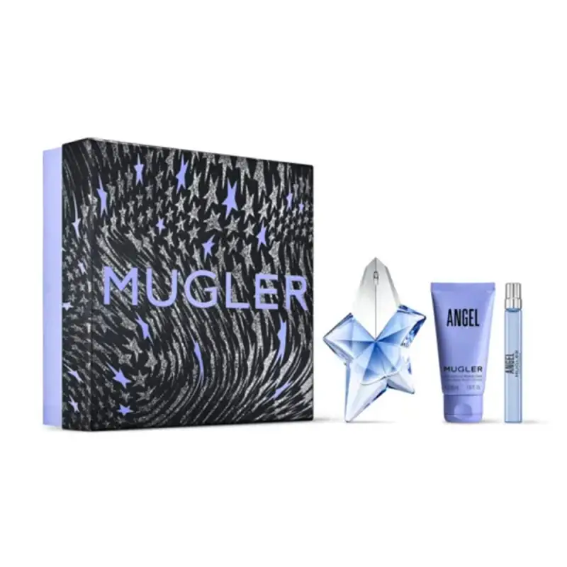 THIERRY MUGLER ANGEL EAU DE PARFUM 50ML VAPORIZADOR + LOCION CORPORAL PERFUMADA 50ML + MINIATURA 10ML VAPORIZADOR