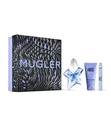 THIERRY MUGLER ANGEL EAU DE PARFUM 50ML VAPORIZADOR + LOCION CORPORAL PERFUMADA 50ML + MINIATURA 10ML VAPORIZADOR