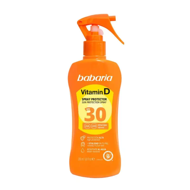 BABARIA VITAMINA D SPRAY PROTECTOR SPF30 200ML VAPORIZADOR BABARIA VITAMINA D SPRAY PROTECTOR SPF30 200ML VAPORIZADOR
