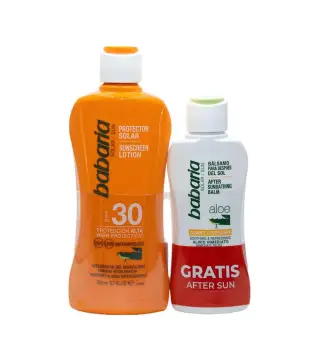 BABARIA ALOE PROTECTOR SOLAR SPF30 200ML + BALSAMO AFTER SUN 1U