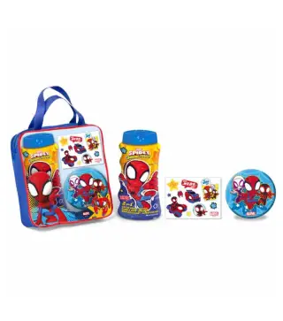 SPIDERMAN NIÑOS GEL DE BAÑO 1UN + STICKERS 1U + REGALO 1U