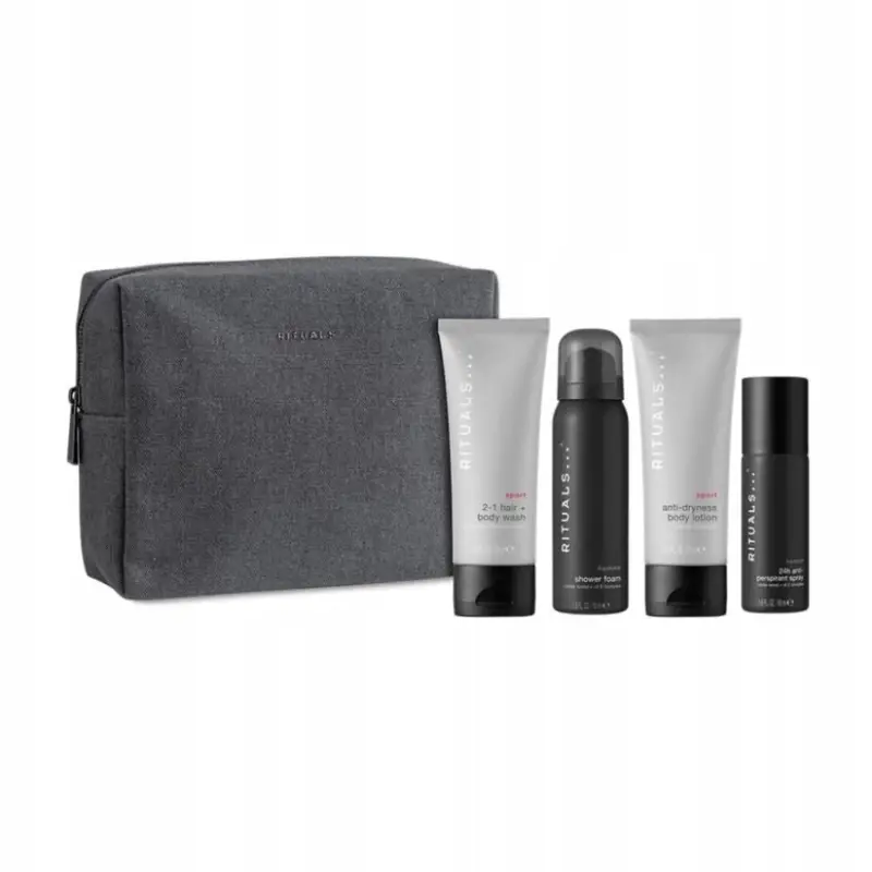 RITUALS HOMME SPORT GEL DE BAÑO 50ML + ESPUMA DE BAÑO 1U. + LOCION CORPORAL PERFUMADA 1U. + DESODORANTE SPRAY 1U.