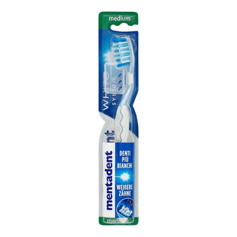 MENTADENT MEDIUM WHITE SYSTEM CEPILLO DE DIENTES 1UN