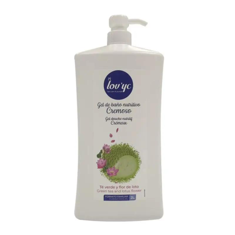 LOVYC TE VERDE Y FLOR DE LOTO GEL DE BAÑO NUTRITIVO 2000ML