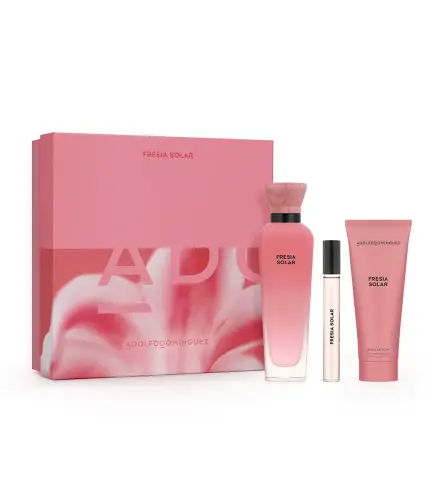 ADOLFO DOMINGUEZ FRESIA SOLAR EAU DE PARFUM 120ML VAPORIZADOR + LOCION CORPORAL PERFUMADA 1U + VIAL 10ML VAPORIZADOR