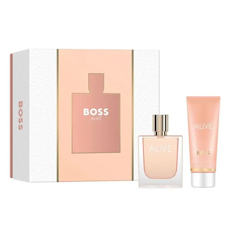 HUGO BOSS ALIVE EAU DE PARFUM 50ML VAPORIZADOR + LOCION CORPORAL PERFUMADA 75ML HUGO BOSS ALIVE EAU DE PARFUM 50ML VAPORIZADOR + LOCION CORPORAL PERFUMADA 75ML