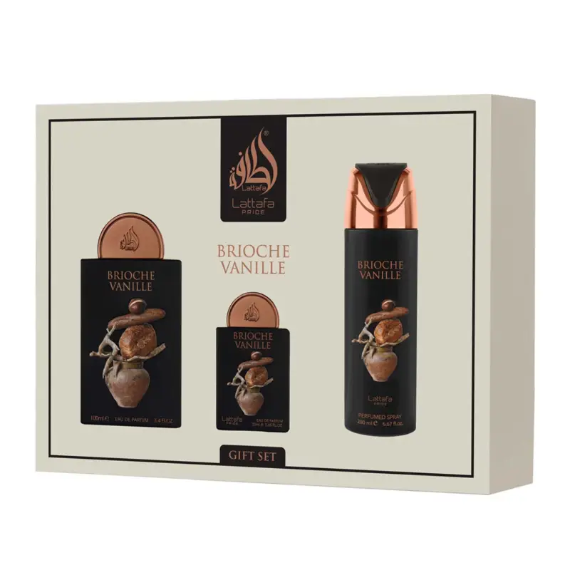 LATTAFA BRIOCHE VANILLE EAU DE PARFUM 100ML + SPRAY CORPORAL PERFUMADO 200ML VAPORIZADOR + EAU DE PARFUM 20ML LATTAFA BRIOCHE VANILLE EAU DE PARFUM 100ML + SPRAY CORPORAL PERFUMADO 200ML VAPORIZADOR + EAU DE PARFUM 20ML
