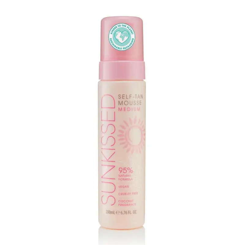 SUNKISSED SELF-TAN MOUSSE MEDIUM COCONUT FRAGRANCE 200ML SUNKISSED SELF-TAN MOUSSE MEDIUM COCONUT FRAGRANCE 200ML
