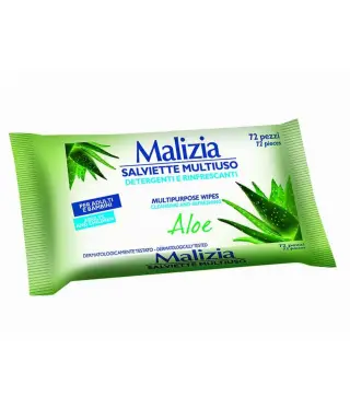 MALIZIA ALOE TOALLITAS MULTI-USO REFRESCANTES 72UN