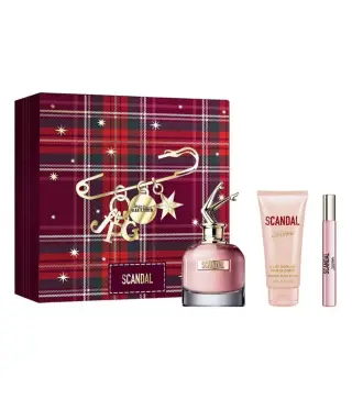 JEAN PAUL GAULTIER SCANDAL EAU DE PARFUM 80ML VAPORIZADOR + LOCION CORPORAL PERFUMADA 25ML + MINIATURA 10ML