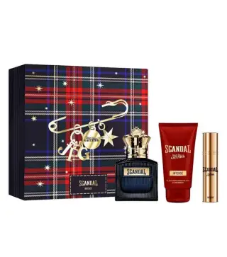 JEAN PAUL GAULTIER SCANDAL INTENSE EAU DE TOILETTE 100ML VAPORIZADOR + GEL DE BAÑO PERFUMADO 75ML + MINIATURA 10ML