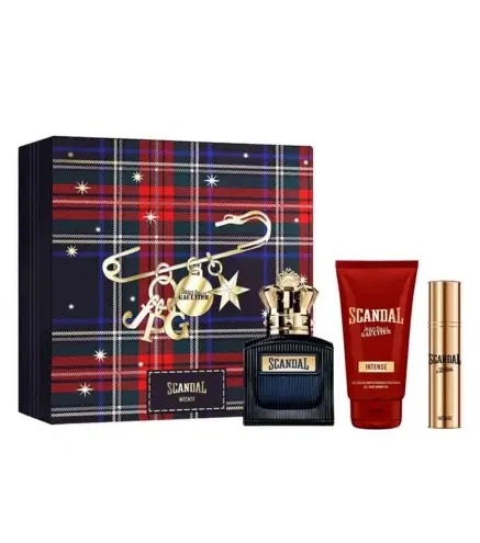 JEAN PAUL GAULTIER SCANDAL INTENSE EAU DE TOILETTE 100ML VAPORIZADOR + GEL DE BAÑO PERFUMADO 75ML + MINIATURA 10ML