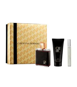 CAROLINA HERRERA CH MEN EAU DE TOILETTE 10ML VAPORIZADOR + LOCION AFTER SHAVE 100ML + MINIATURA 10ML
