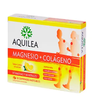 AQUILEA MAGNESIO + COLAGENO 30 COMPRIMIDOS SABOR LIMON SIN AZUCAR 1UN