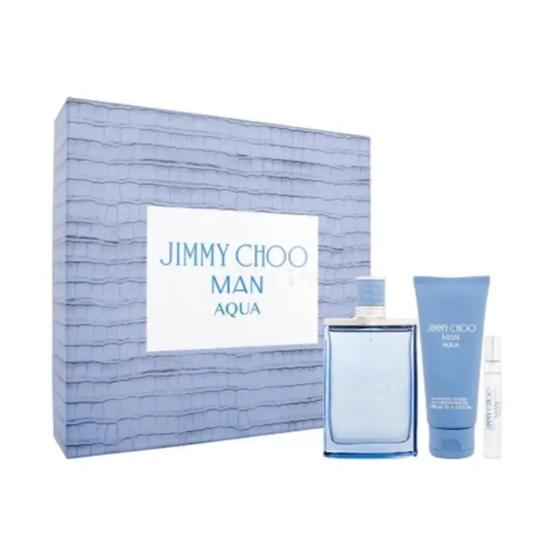 JIMMY CHOO MAN AQUA EAU DE TOILETTE 100ML VAPORIZADOR + GEL DE BAÑO 100ML + VIAL 7 5ML