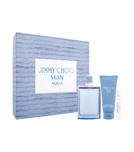JIMMY CHOO MAN AQUA EAU DE TOILETTE 100ML VAPORIZADOR + GEL DE BAÑO 100ML + VIAL 7 5ML
