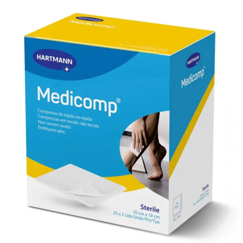 MEDICOMP ESTERILES COMPRESAS 10X10CM PACK 2UN MEDICOMP ESTERILES COMPRESAS 10X10CM PACK 2UN