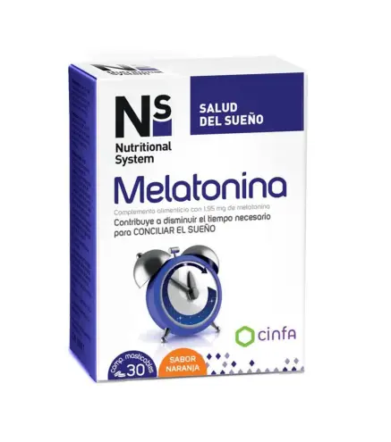 NUTRITIONAL SYSTEM MALATONINA 30 CAPSULAS SABOR NARANJA 30UN