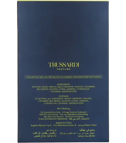 TRUSSARDI BLACK EXTREME EAU DE TOILETTE 50ML